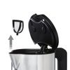 KETTLE BOSCH TWK8613P, 1.5 litres, 2400 w, closed heating element, stainless steel, black
