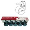 Wheels (rollers) for a chair, set of 5 pcs., Rubberized, rod diameter - 11 mm, black