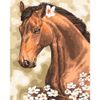 Опт-картина / Painting by numbers 40x50 Horse in flowers