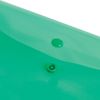 Pasta envelope com botão TAMANHO PEQUENO (250x135 mm), transparente, verde, 0,18 mm, BRAUBERG