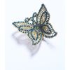 Lace brooch Butterfly gold black