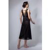 Снежинка / Snowflake / Women's night shirt "Black Swan" with wide straps