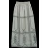 Елецкие кружева / Yelets lace / Women's white linen skirt with embroidery
