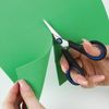 Scissors for hobby and craft TREASURE ISLAND 120 mm, 3-sided sharpening, black and blue