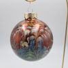 Палех / Palekh / Christmas tree ball "Silver hoof" glass, small, master Chaparina