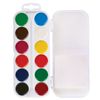 Aquarelas BRAUBERG "MAGIC OF COLOR" 12 cores, mel, cubetas redondas, estojo plástico