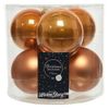 Kaemingk / Set palline di vetro 8 cm ambra mix, 6 pz