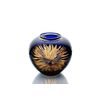 Гусевской Хрустальный завод / Crystal decorative vase "Bohemia" amber-blue