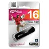 SILICON POWER / Flash disk 16 GB, LuxMini 322, USB 2.0, black