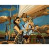 Опт-картина / Painting by numbers 40x50 Rendezvous at the wheel