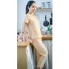 Beige suit for women for home with embroidery