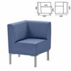 Armchair "Host" M-43, 620х620х780 mm, without armrests, eco-leather, blue