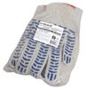 ЛАЙМА / Cotton gloves STANDARD, SET 5 PAIRS, 7,5 class, 46-48 g, 166 tex, PVC wave, WHITE