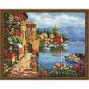Опт-картина / mosaico de diamantes 40x50, diamantes de imitación redondos Paisaje marino