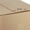 FEFCO / Corrugated box, 500 x 370 x 120 mm, grade T22, profile B, 0202 / GOST, version B