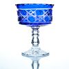 Гусевской Хрустальный завод / Crystal vase for cream "Swedish" blue