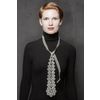 Снежинка / Snowflake / Women's lace tie "Mesh seven-leafed"