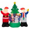 Inflatable street figure 3D "Santa Claus and Snowman", 210 cm.
