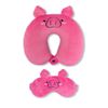 Nackenpolster. Mit einer Schlafmaske. Schweinchen (6)
