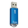 SMARTBUY / 8 GB Flash Drive, V-Cut, USB 2.0, Metal Case, Blue