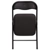 The chair is folding for the house and office of BRABIX "Golf CF-007", black frame, leather black