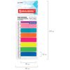 Bookmark adhesive BRAUBERG NEON plastic, 45х12 mm, 8 colors x 25 sheets, on a plastic ruler 12 cm