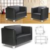 RAMART / Soft double sofa "Milano", 810х1280х770 mm, with armrests, eco-leather, black