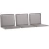 Seats for the chair "Terra", set 3 pieces, leather gray, silver frame
