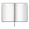 Agenda senza data A5 (138x213 mm) BRAUBERG "Bond", sotto pelle mista con onda, 160 fogli, verde/verde chiaro