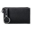 The case for keys FABULA "Blackwood", genuine leather, stitching, zipper, 140х85 mm, black