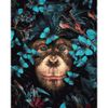 Опт-картина / Malen nach Zahlen 40x50 Schimpanse in Blumen