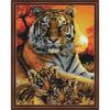 Опт-картина / Mosaico diamante 40x50, strass tondi Tigre e cuccioli cub