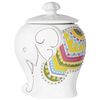 HILLTOP / Tee "Geschenk von Ceylon" schwarzes Blatt 50 g, Keramik Teedose "ELEPHANT"