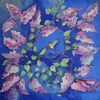 Handmade silk handkerchief "Lilac dream"