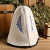 Добропаровъ / Dobroparov / Bath hat "Kazakh cap", felt, white
