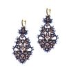 Lace earrings "Matilda" blue with gold