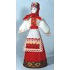 Потешный промысел / Boneca lembrança de porcelana "Traje tradicional de festa feminina"
