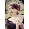 Lace earrings "Queen Victoria" black