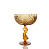 Гусевской Хрустальный завод / Crystal vase for fruit "Dragon" amber