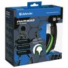 DEFENDER / Headphones with microphone (headset) Warhead G-300, wired, 2.5 m, with headband, black with green