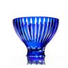 Гусевской Хрустальный завод / Crystal vase for fruit "Victory" small with a smooth edge, blue