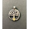 Pendant silver "Tree of life" handmade black