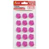 Rhinestones self-adhesive "Roses", pink, 18 mm, 15 PCs., on a substrate, TREASURE ISLAND