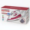 SONNEN iron SI-218, 2200 watts, ceramic coating, steam burst, wine red/white