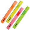 Ruler, plastic, 16 cm, PYTHAGORAS, transparent, neon, assorted