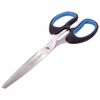 Scissors BRAUBERG "Classic+", 185 mm, classic shape, rubber insert, black-blue