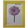 Frame premium 10x15 cm, wood, baguette 26 mm, "Linda", yellow, stand