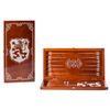 GamesDealer / Backgammon mittel hellbraun, silberne Zeichnung "Wappen" (480 * 240 * 40)