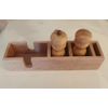 РосХозДом / RosKhozDom / Wooden stand for spices with specialties (salt shaker + pepper shaker)