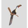 Decor and Gift / Wooden figurine "Toucan on a branch" 50 cm